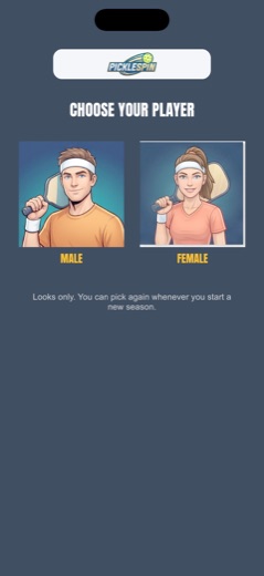 Choose your player screen